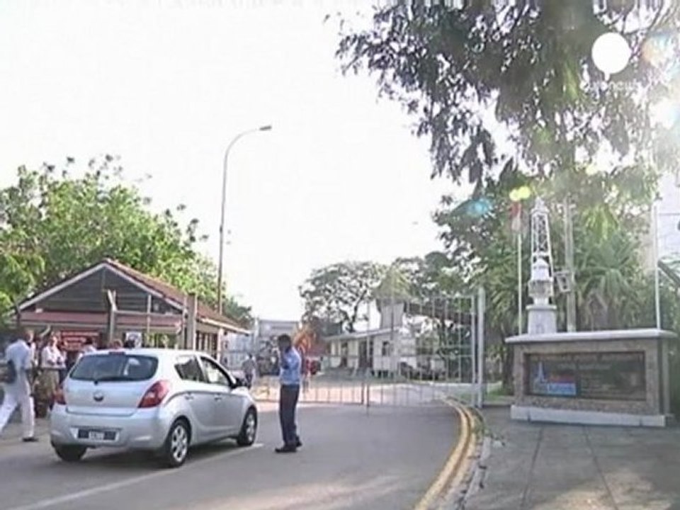 Costa Allegra docks on main Seychelles island