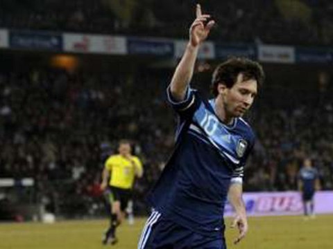 Premier triplé de Messi avec l'Argentine