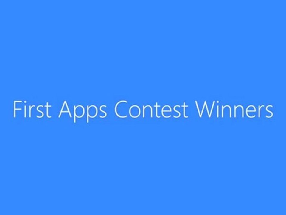Windows 8 Consumer Preview First Apps Contest