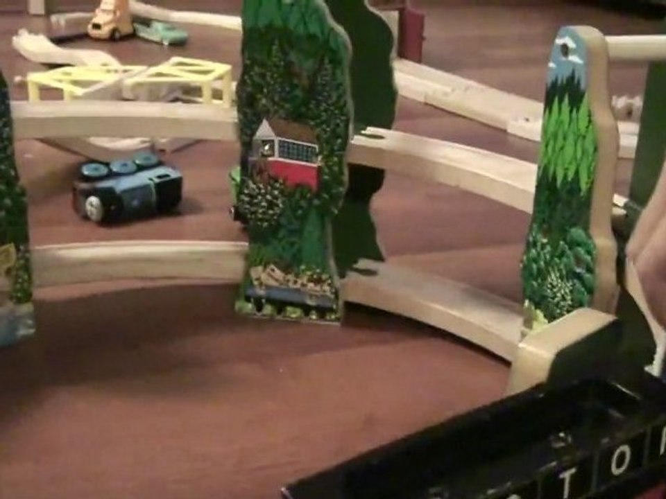 Thomas and friends, Fergus and Percy on the rickety bridge