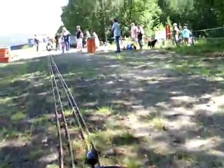 Einfahrt in den Bahnhof des DBC Sprockhoevel mit Feldbahnlok