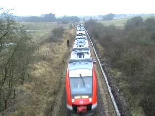 Triebwagen nach Flensburg von Kiel kommend