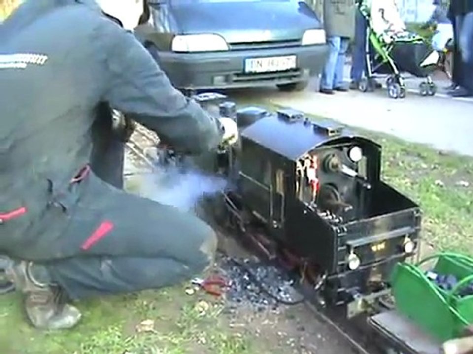 Dampfstrahlen der BR96 beim Abrüsten am Ende des Fahrtages