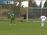 Epic Own Wind-assisted Goal by goalkeeper Assaf Mendes Maccabi Haifa v Dynamo Kiev