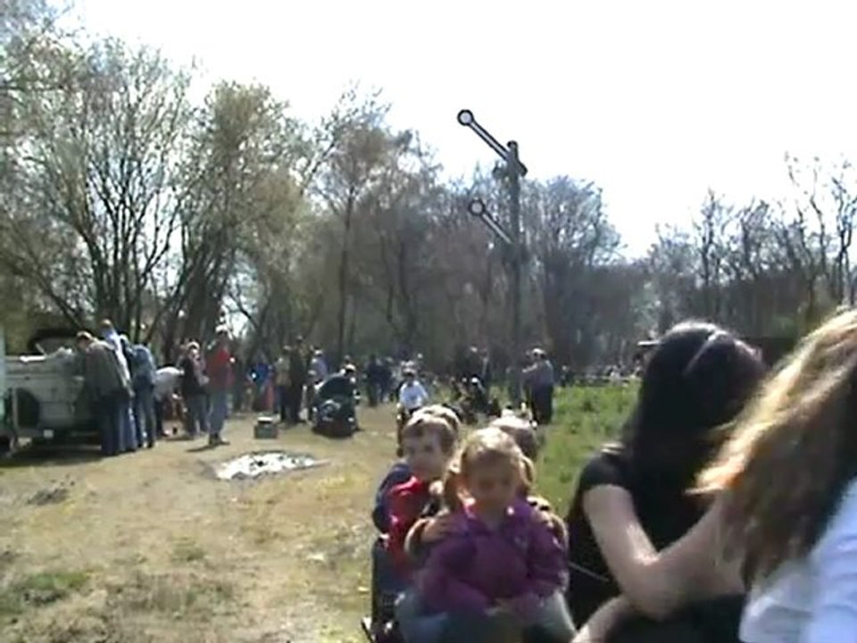 Lokparade am Bahnhofsausgang des Dampfbahnclubs Sprockhoevel