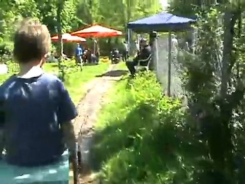 Mehrere Rundfahrten um die Anlage der Dampfbahn Leverkusen