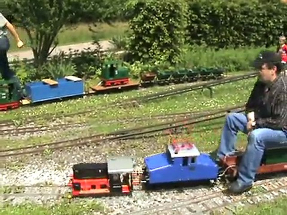 Bahnhof Maximilianpark mit Feldbahn, Köf,E69 fünf Zoll Spur