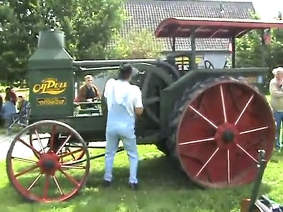 Rumely oil pull kerosin - lokomobile start in lindlar