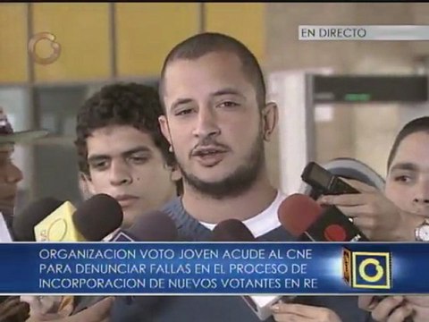 Voto Joven denuncia fallas en la incorporación de nuevos votantes en datas del CNE