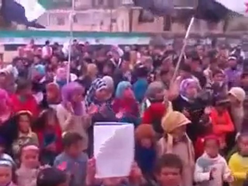 فري برس ادلب جسرالشغور قرية البشيرية مظاهرة حاشدة نصرة لبابا عمرو 1 3 2012