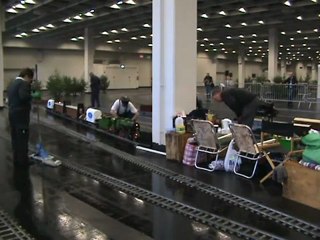 Echtdampftreffen Köln 2008. Zu sehen sind The Tiny Engine, BR 01 und sieben Zoll Lorenzug