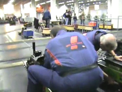 Echtdampftreffen Köln 2008 Schiebebühnenfahrt im 7,25 Zoll BW und Vorstellung zweier 7 Zoll T3 und einer 7 Zoll 23er