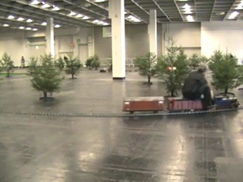 Echtdampfhallentreffen EDHT Köln 2008 Simplex Köf BR96 G8 Kleinlok und E69 passieren die Kamera