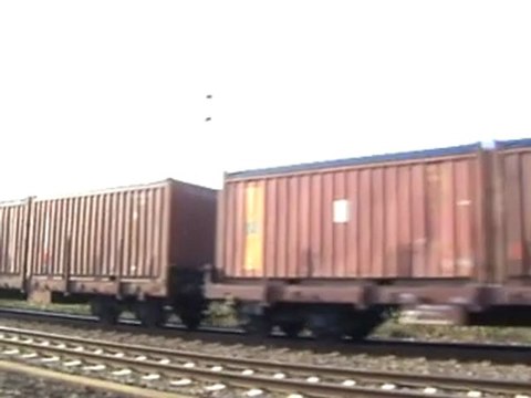 ÖBB Lok mit Containerzug nach Linz am Rhein bei Rheinbreitbach