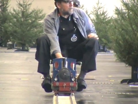 Kölner Echtdampfhallentreffen 2008 Kleine Ami-Dampflok, Britische Dampflok, kleine blaue Dampflok und Diesel-Kleinlok