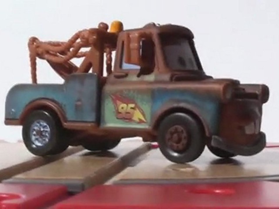 Pixar Cars 2 on a turntable