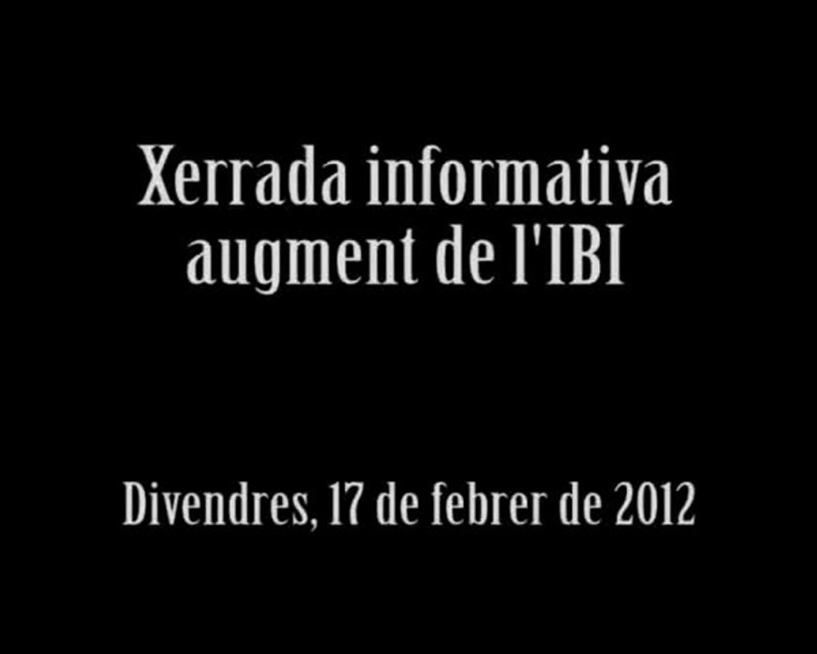 Xerrada sobre l'IBI