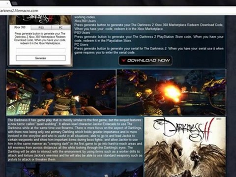 The Darkness 2 XBOX360 Codes Giveaways