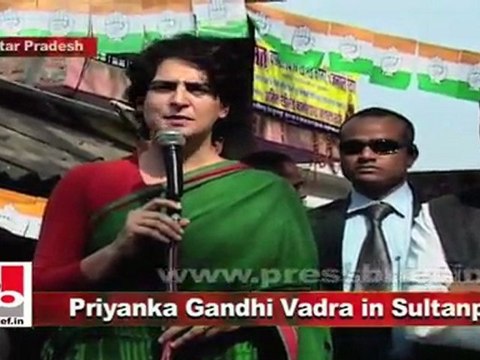 Priyanka Gandhi Vadra is campaigning for Congress in Sultanpur