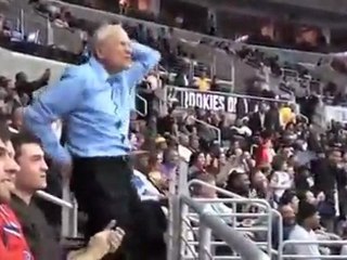 Old guy performing epic dance