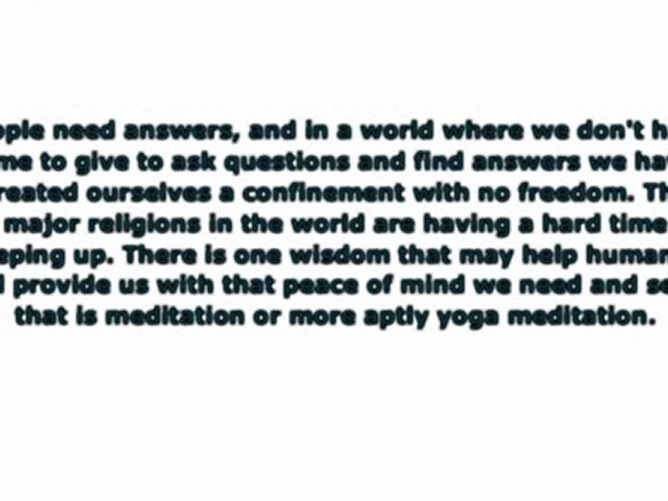 Get Some Peace of Mind with Yoga Meditation
