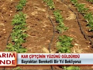 KAR ÇİFTÇİNİN YÜZÜNÜ GÜLDÜRDÜ 01.03.2012