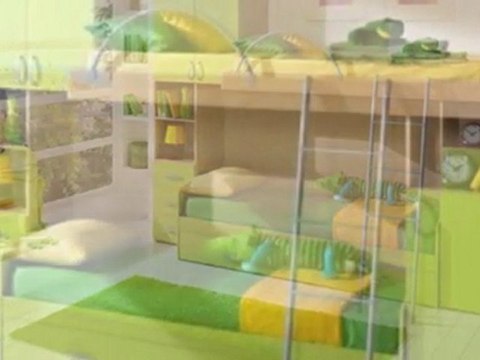 Giwa cameretta a ponte con letto a castello modello Basic