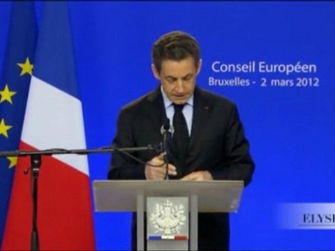 Conférence de presse de N. Sarkozy à Bruxelles