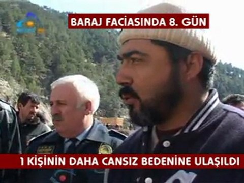KOZAN TV BARAJ FACİASINDA 8. GÜN__1 KİŞİNİN CANSIZ BEDENİNE ULAŞILDI