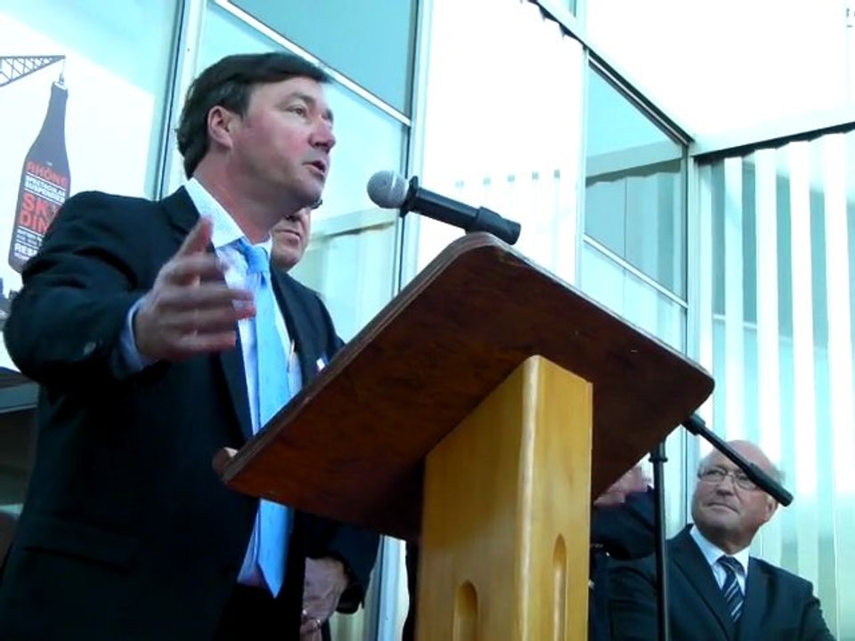 Christian Paly, président d'Inter Rhône, à l'inauguration de la Maison des vins à Tain l'Hermitage