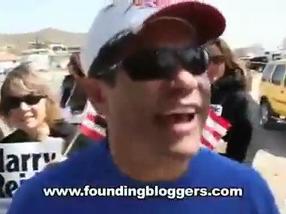 Breitbart in Nevada- Union thugs throw eggs at TEA Party Express buses