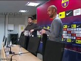 Pep Guardiola en rueda de prensa en Barcelona