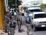 Military in Honduras provide security on buses