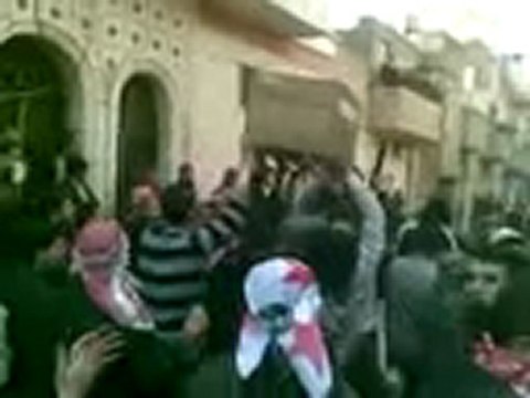 فري برس حلب تشييع الشهيد مصطفى ديبو النجار 2 3 2012 ‬