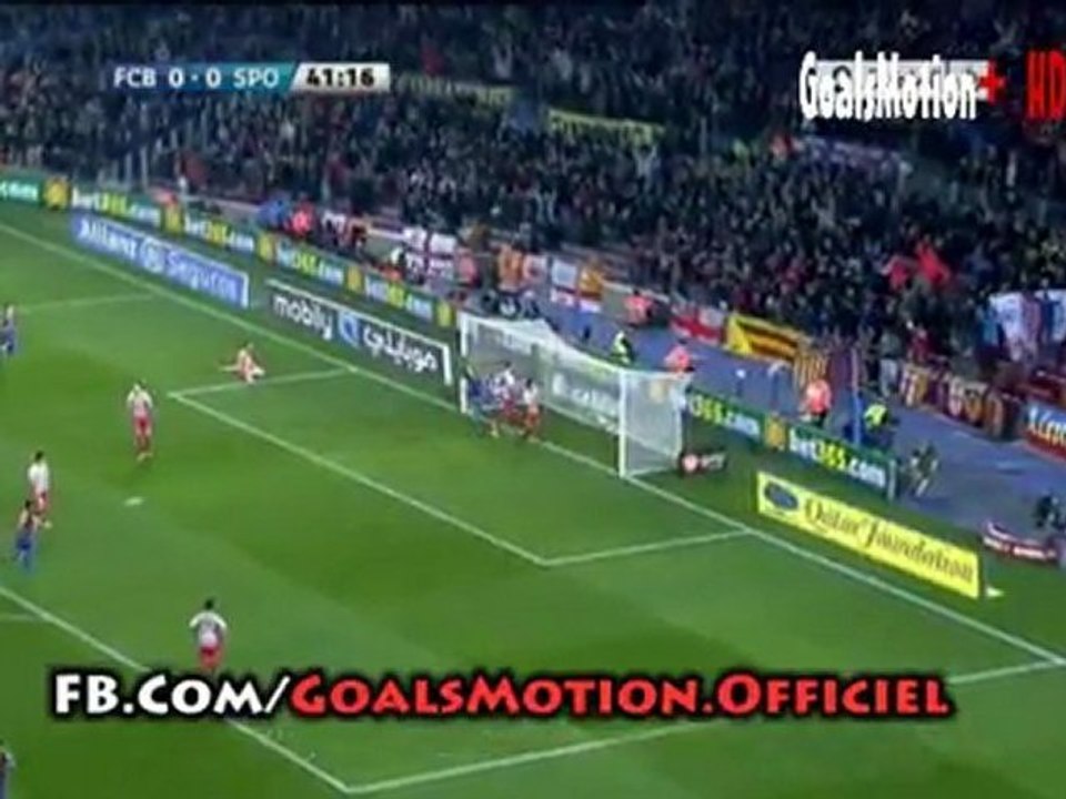 Iniesta first Goal vs Sporting Gigon