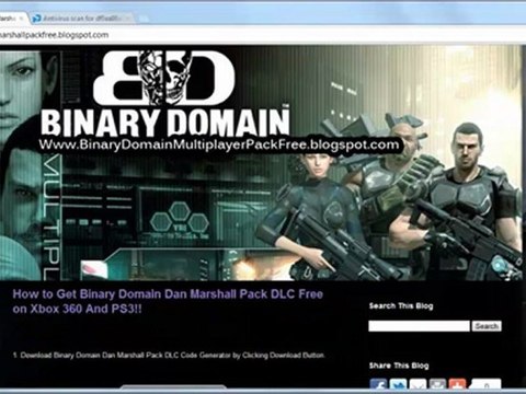 Unlock Binary Domain Dan Marshall Pack DLC