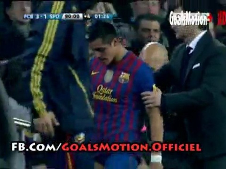 Alexis Sanchez injure vs Sporting Gigon