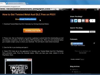 video3Twisted Metal Online Axel Free Giveaway