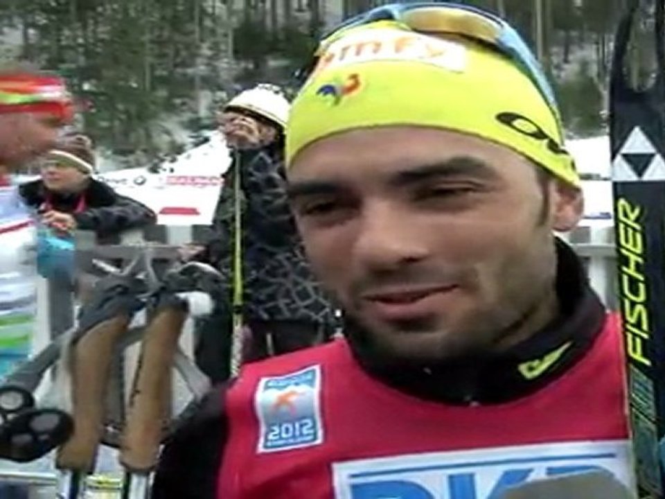 Interview de Simon Fourcade médaillé d'Argent à Ruhpolding sur le 20 km individuel