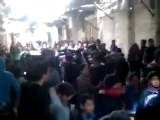 فري برس  دمشق مظاهرة طلابية في حي العسالي بدمشق نصرة لحمص   4 3 2012