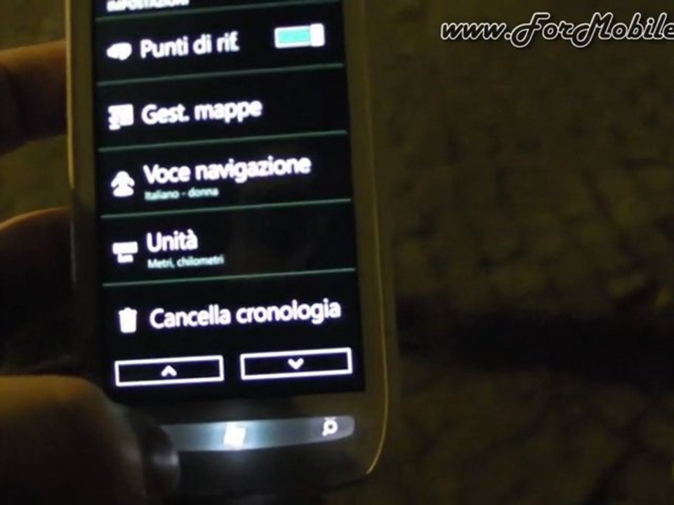 Nokia Drive 1.0 su Windows Phone - Demo configurabilità e gestibilità dell'UI (su Lumia 710)