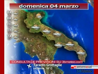 Previsioni del tempo, domenica 4 marzo