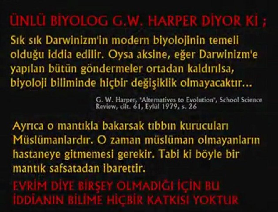 EVRİM SAFSATASINA CEVAP