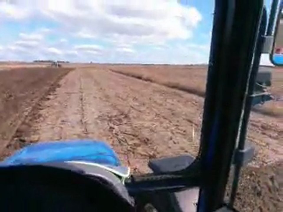 NEW HOLLAND TL100A AYÇİÇEK SAPLARINA GOBRA ÇEKİYOR...!!2011 part2