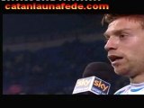 Gomez fine 1° tempo di Inter-Catania