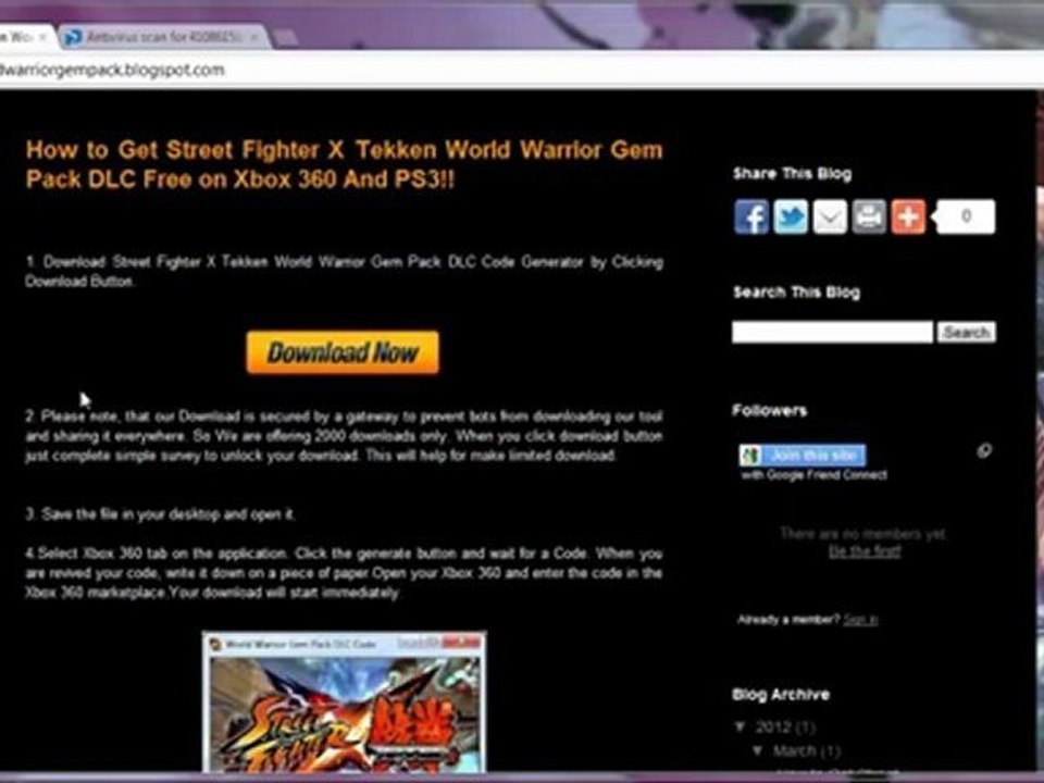 Unlock Street Fighter X Tekken World Warrior Gem Pack for xbox360,PS3