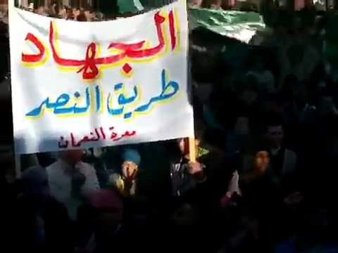 فري برس ادلب معرة النعمان مظاهرة مسائية 4 2 2012