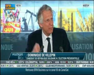 De Villepin - Bfmbusiness - politique eco