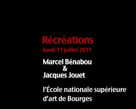 Lecture Oulipo, Marcel Bénabou et Jacques Jouet aux Récréations 2011 à Bourges, les mille univers