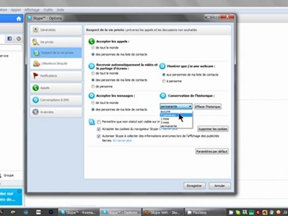 Paramétrer Skype
